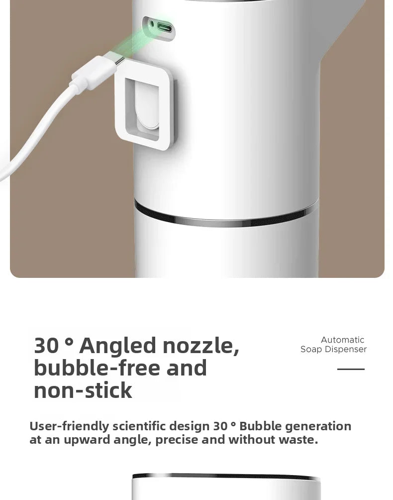 Automatic Foam Soap Dispenser — Touchless, Wall Mounted, USB-C Rechargeable