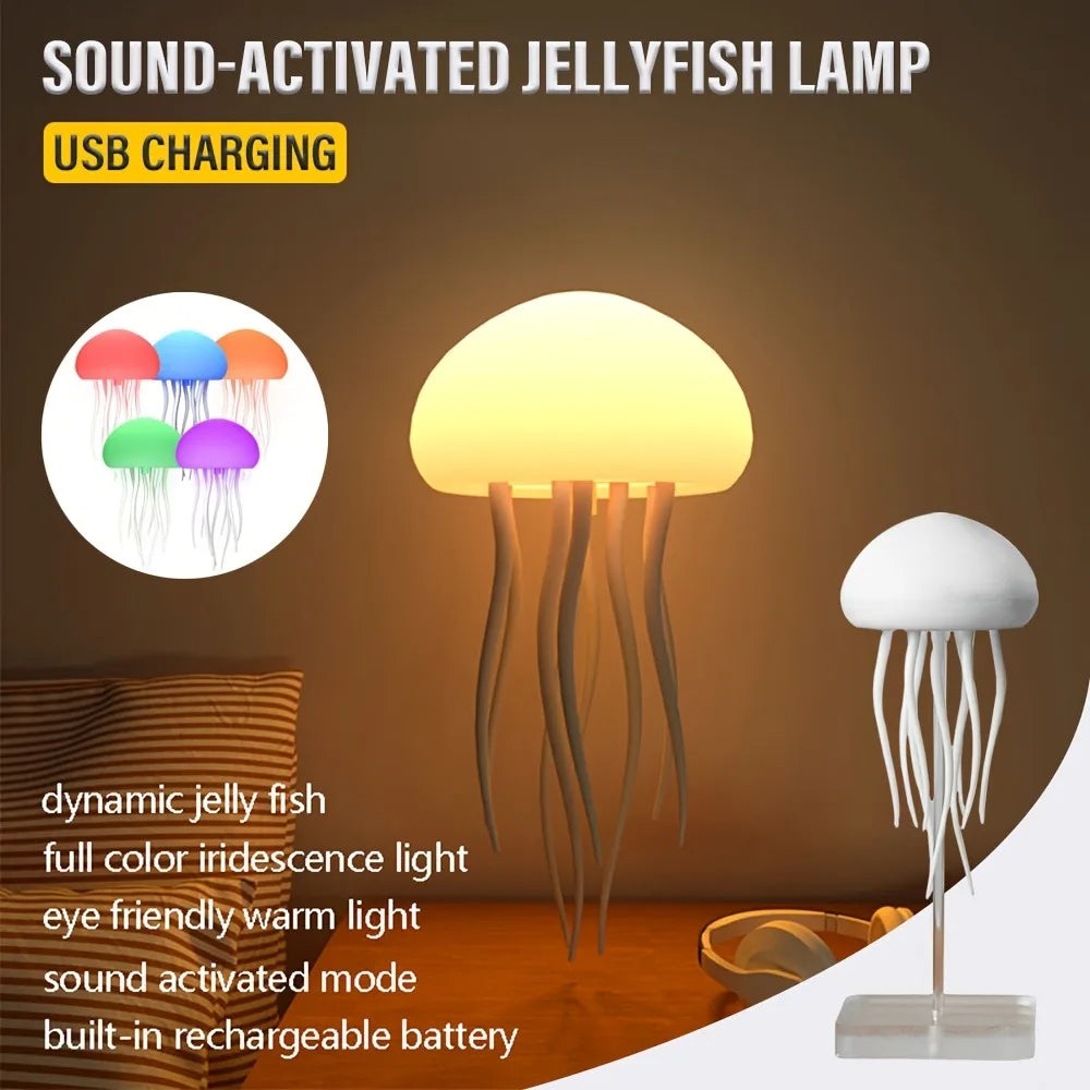 Bionic Jellyfish Night Lamp — Voice Control RGB