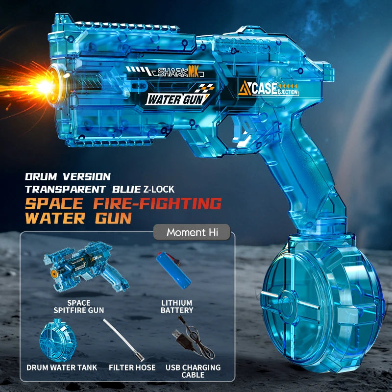 Electric Water Gun — Automatic Squirt Blaster, USB Rechargeable, Kids & Adult