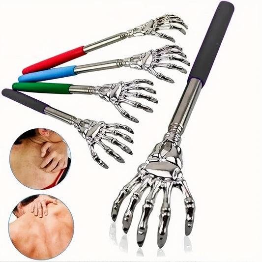 Telescoping Back Scratcher — Extendable Stainless Steel, Humans & Pets