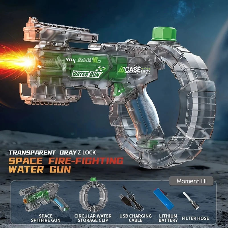 Electric Water Gun — Automatic Squirt Blaster, USB Rechargeable, Kids & Adult