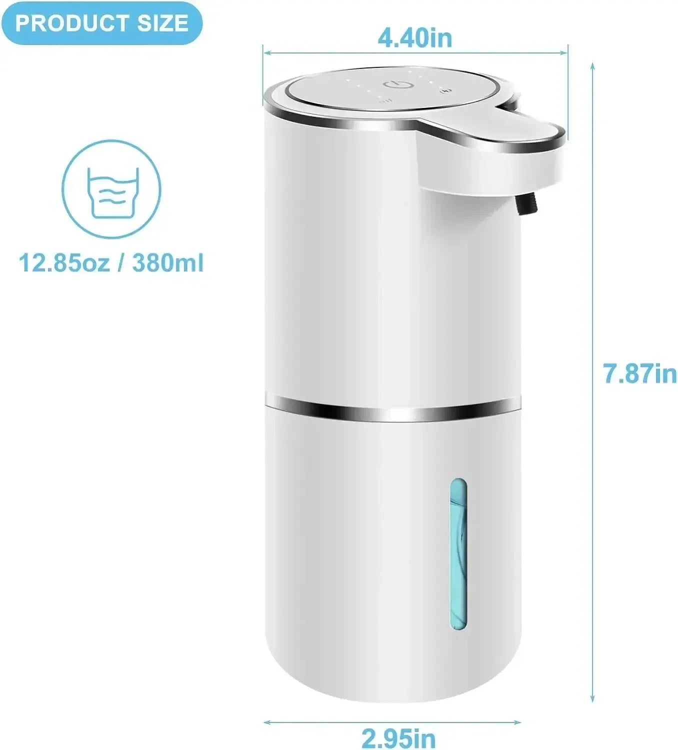 Automatic Foam Soap Dispenser — Touchless, USB Rechargeable, 380ml