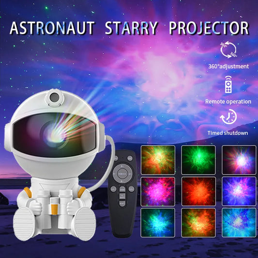 Astronaut Galaxy Projector — LED Night Light