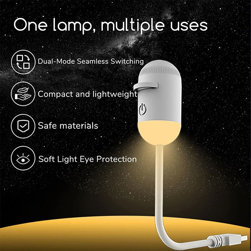 Mini Galaxy Star Projector Night Light — 2-in-1, USB, Kids & Adults