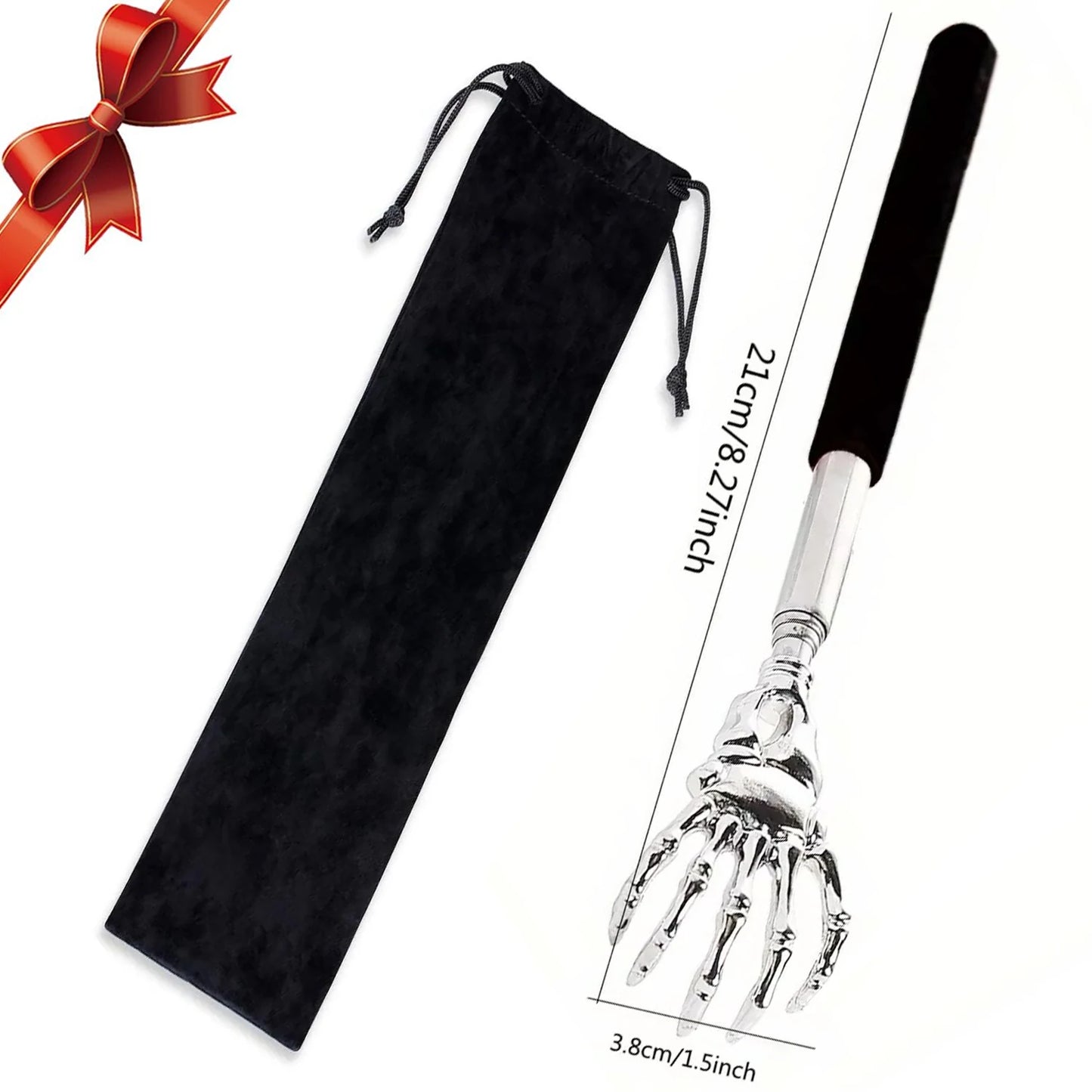Telescoping Back Scratcher — Extendable Stainless Steel, Humans & Pets