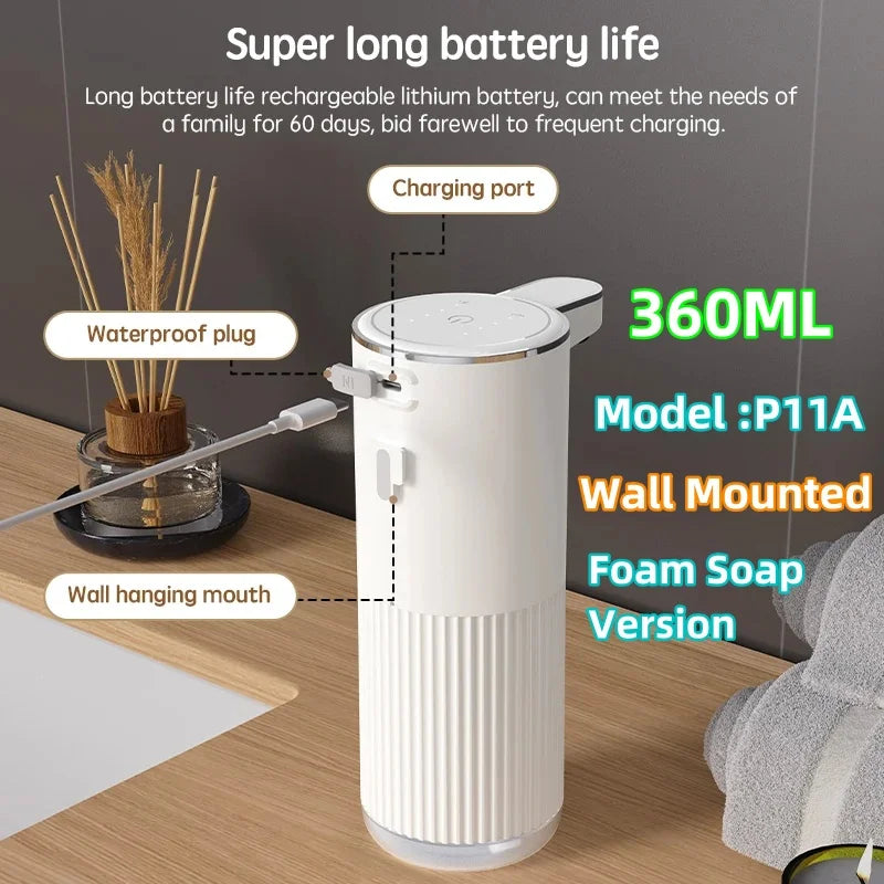 Automatic Foam Soap Dispenser — Touchless, USB Rechargeable, 380ml