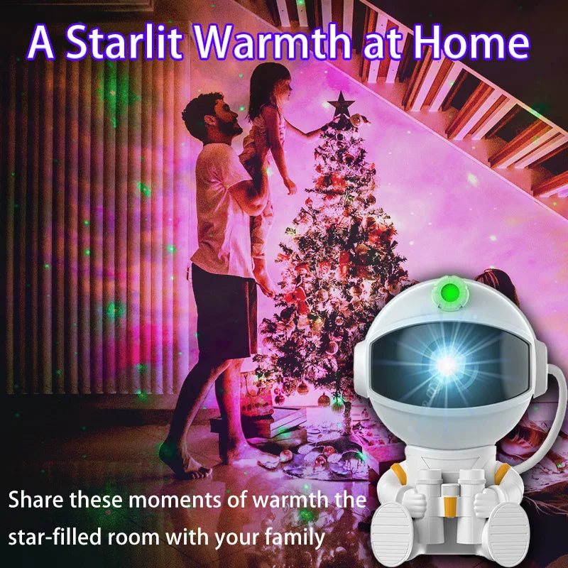 Astronaut Galaxy Projector — LED Night Light