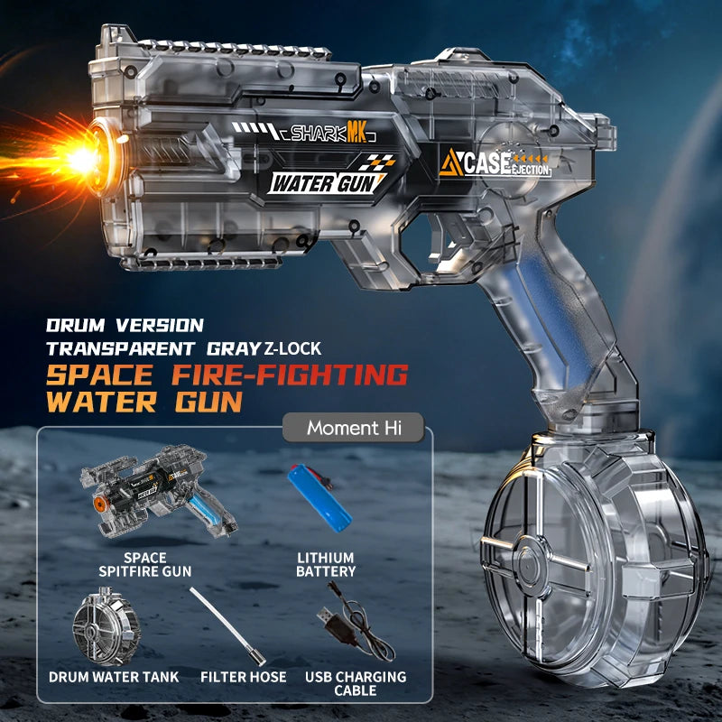 Electric Water Gun — Automatic Squirt Blaster, USB Rechargeable, Kids & Adult