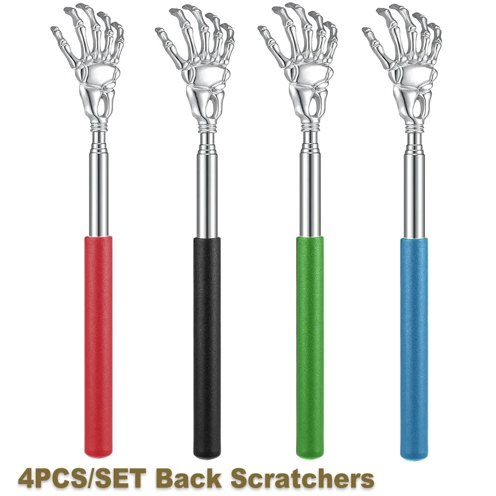 Telescoping Back Scratcher — Extendable Stainless Steel, Humans & Pets