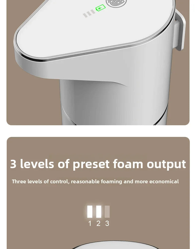 Automatic Foam Soap Dispenser — Touchless, Wall Mounted, USB-C Rechargeable