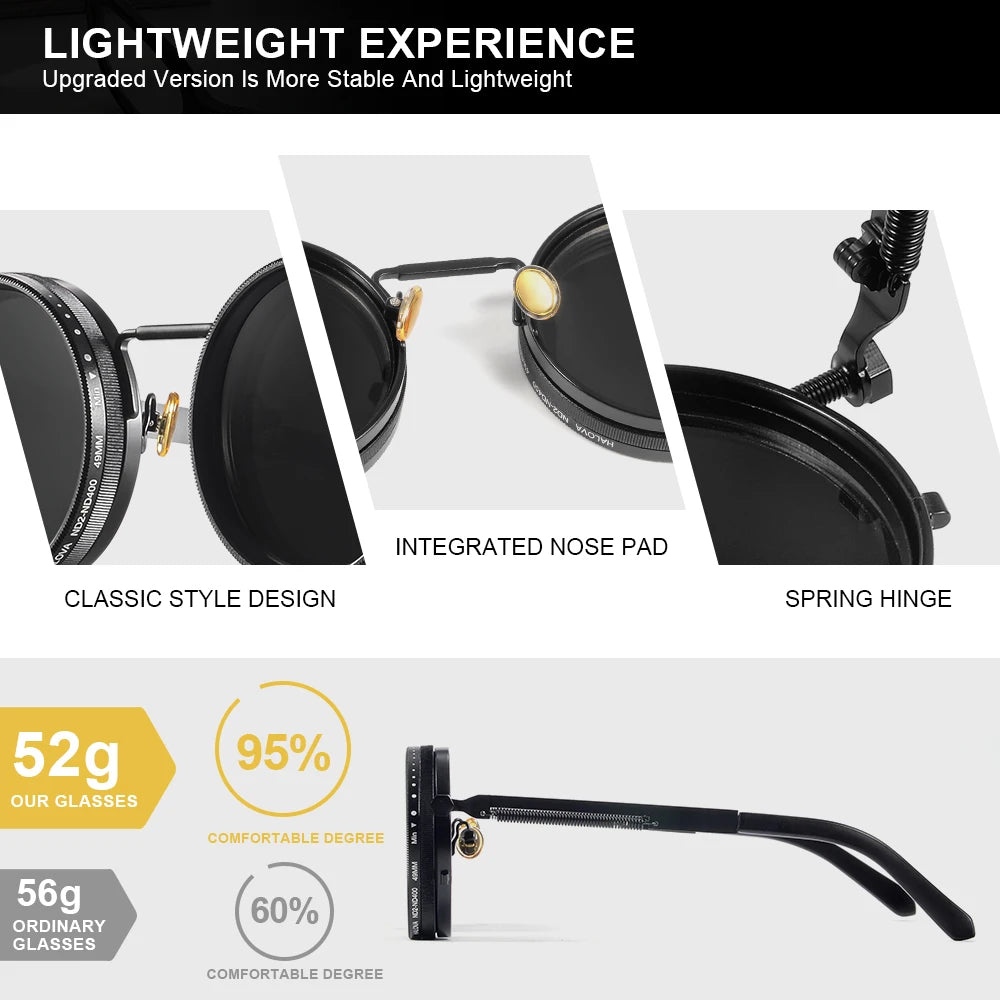 CRIXALIS Polarized Sunglasses — UV400, 9-Level Dimming, Men & Women
